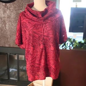 Rust and black patterned tunic.